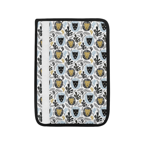 Lion Pattern Print Design 05 Car Seat Belt Cover
