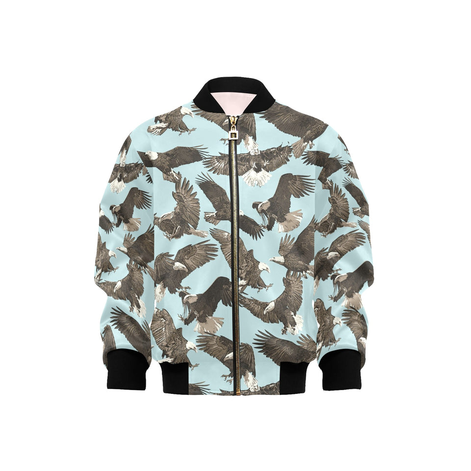 Eagle Pattern Print Design 01 Kids' Boys' Girls' Bomber Jacket
