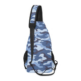 Blue camouflage pattern All Over Print Chest Bag