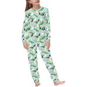 Pelican Pattern Print Design 01 Kids' Boys' Girls' All Over Print Pajama Set