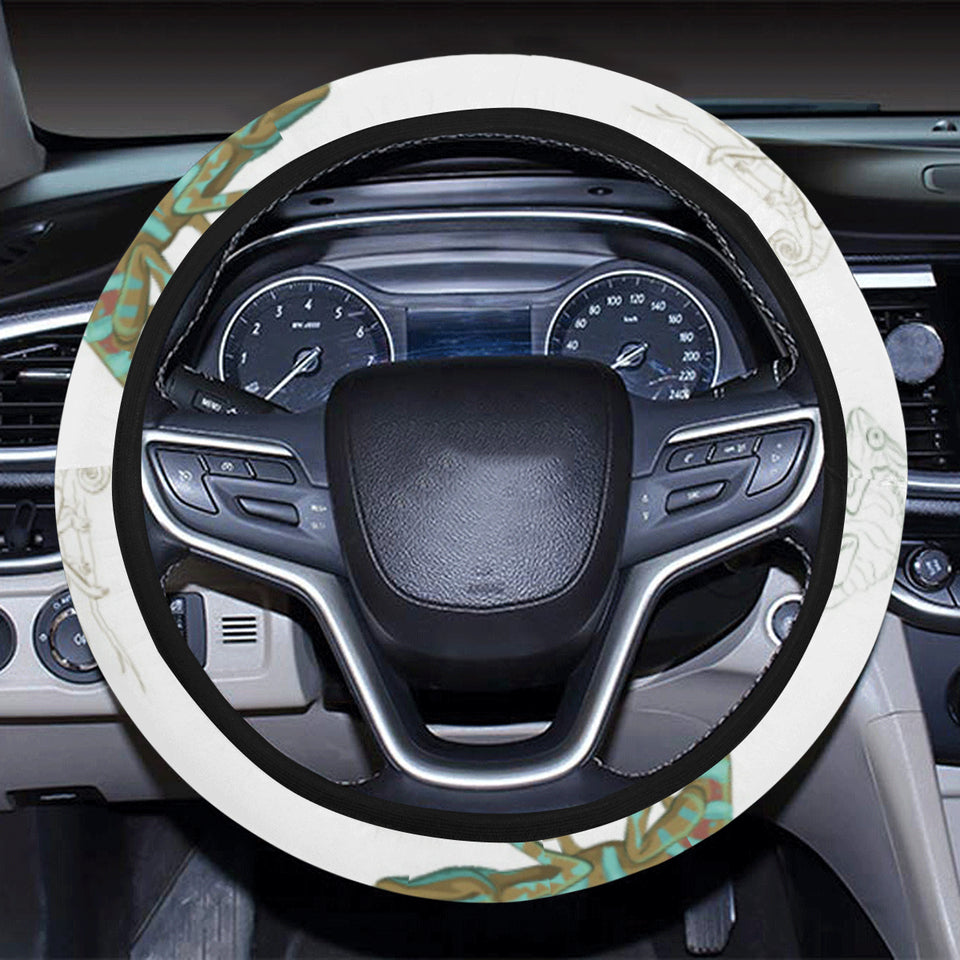 Chameleon lizard pattern Car Steering Wheel Cover