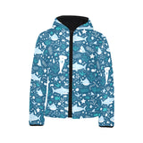 Cute shark pattern Kids' Boys' Girls' Padded Hooded Jacket
