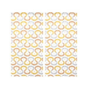 Horseshoes Pattern Print Design 03 Gauze Curtain