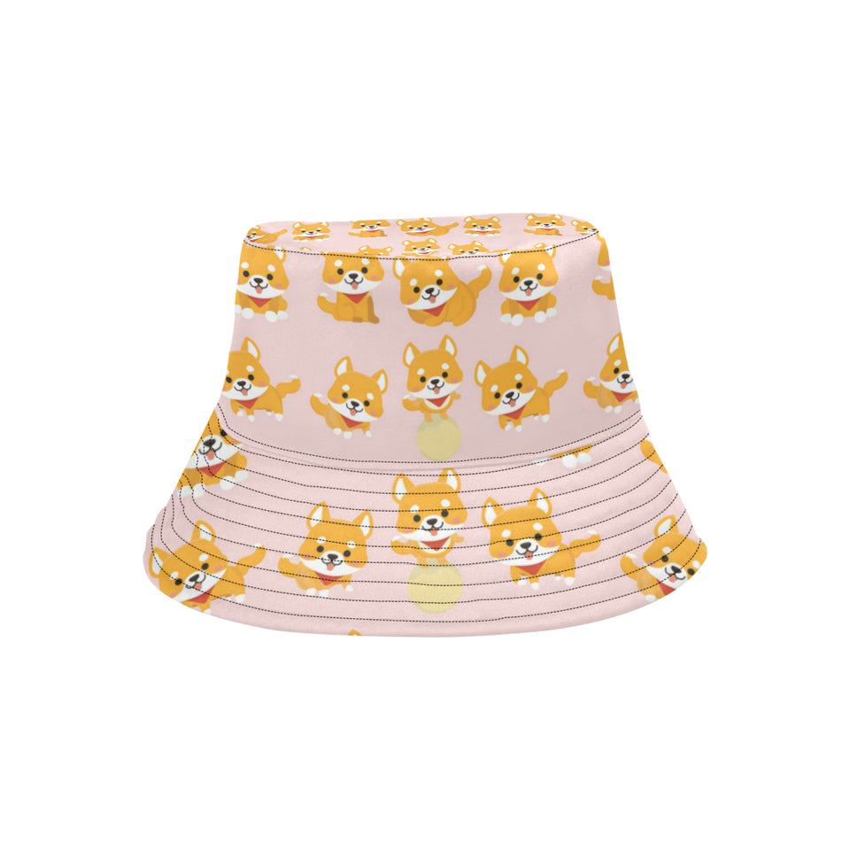 Cute shiba inu dog pattern Unisex Bucket Hat