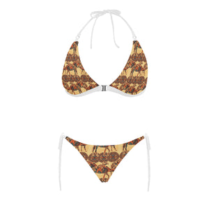Camel polynesian tribal design pattern Sexy Bikinis Two-Piece Swimsuits