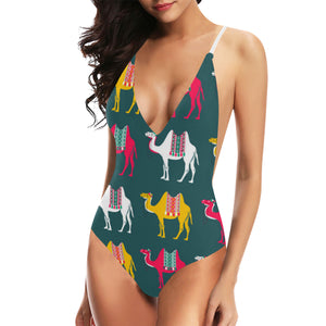 Camel pattern Women's One-Piece Swimsuit
