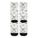windmill pattern Crew Socks