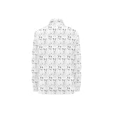 Bull Terrier Pattern Print Design 02 Women's Long Sleeve Polo Shirt