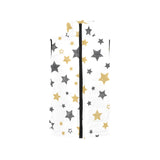 hand drawn gold black star pattern Women's Padded Vest