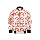 Colorful Maple Leaf pattern Kids' Boys' Girls' Bomber Jacket