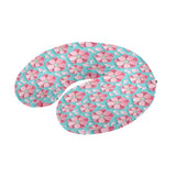 3D sakura cherry blossom pattern U-Shaped Travel Neck Pillow