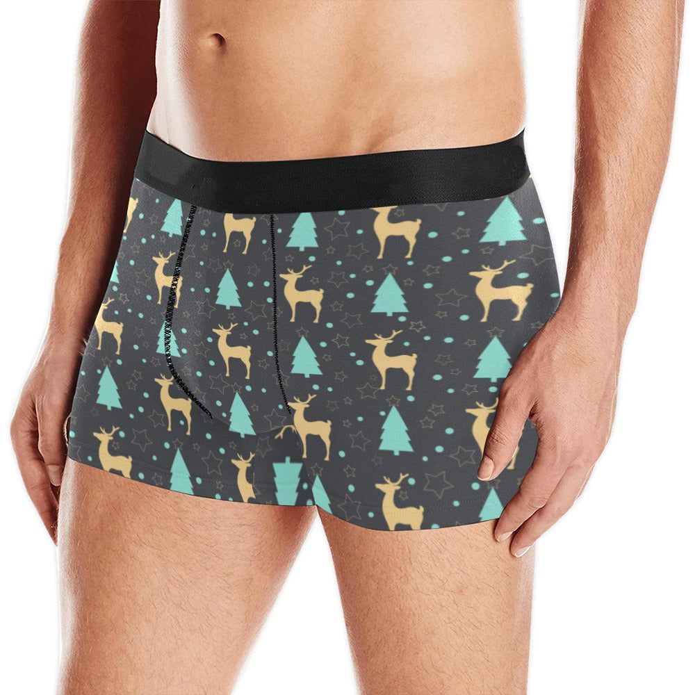 Deers star tree pattern Men's All Over Print Boxer Briefs Men's Underwear