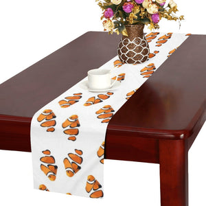 Clown Fish Pattern Print Design 03 Table Runner