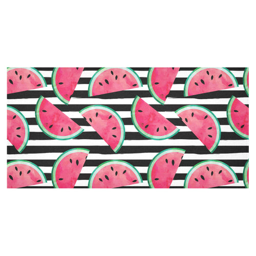 Watercolor paint textured watermelon pieces Tablecloth