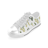 Cute cactus pattern Men's Low Top Shoes White