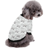 Cute raccoons leaves dot All Over Print Pet Dog Round Neck Fuzzy Shirt
