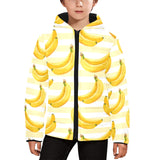 Banana pattern blackground Kids' Boys' Girls' Padded Hooded Jacket