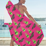 Alien Pattern Print Design 03 Beach Towel