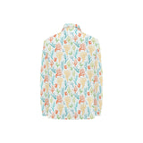 Coral Reef Pattern Print Design 02 Women's Long Sleeve Polo Shirt