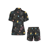 space pattern Women's V-Neck Short Pajama Set
