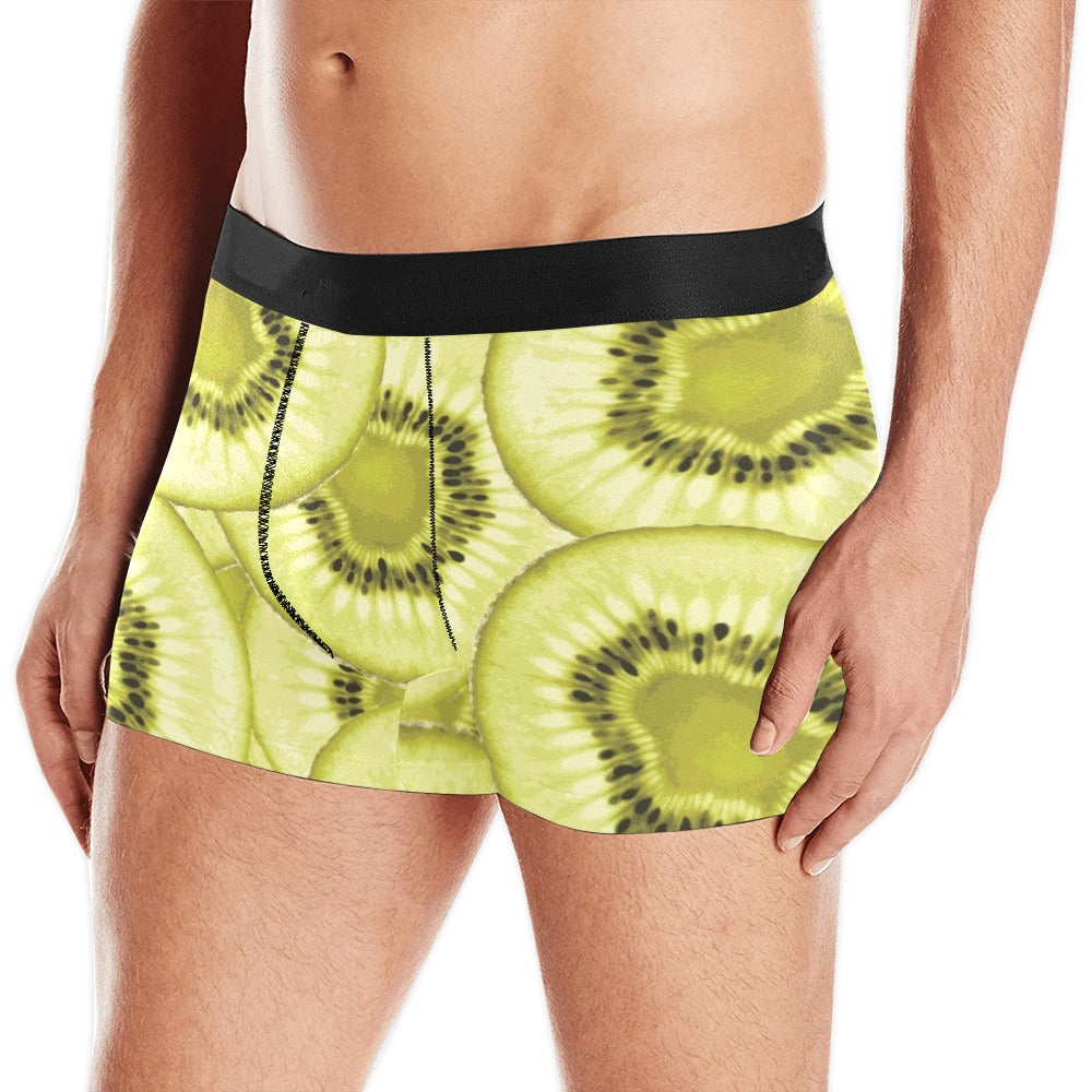 Sliced kiwi pattern Men's All Over Print Boxer Briefs Men's Underwear