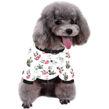 French bulldog cup paw pattern All Over Print Pet Dog Round Neck Fuzzy Shirt