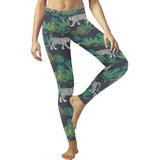 white bengal tigers tropical plant Women's Legging Fulfilled In US