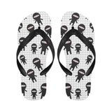 Ninja pattern plaid background Unisex Flip Flops