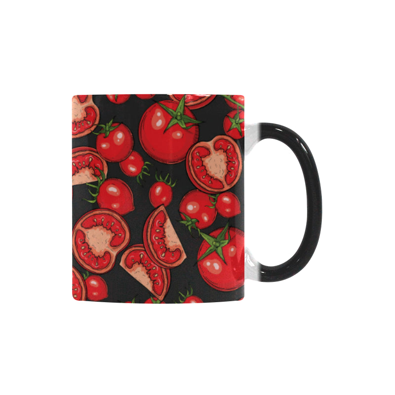 Tomato black background Morphing Mug Heat Changing Mug