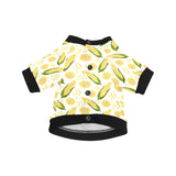 Corn Pattern Print Design 05 All Over Print Pet Dog Round Neck Fuzzy Shirt