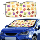 Bread Toast Pattern Print Design 02 Car Sun Shade