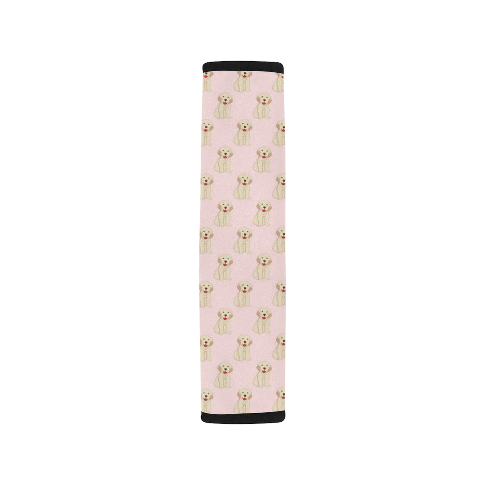 Golden Retriever Pattern Print Design 02 Car Seat Belt Cover