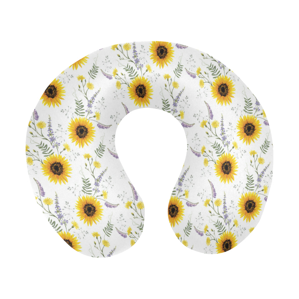 beautiful sunflowers pattern U-Shaped Travel Neck Pillow