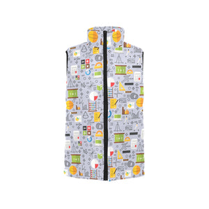 Math Pattern Print Design 04 Men's Padded Vest