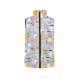 Math Pattern Print Design 04 Men's Padded Vest