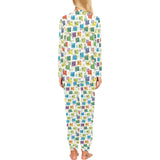 Chemistry Periodic Table Pattern Print Design 05 Women's All Over Print Pajama Set