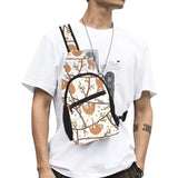 Sloths hanging on the tree pattern All Over Print Chest Bag