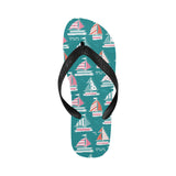 Cute sailboat pattern Unisex Flip Flops