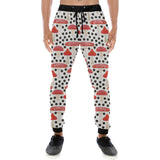 Red mushroom dot pattern Unisex Casual Sweatpants