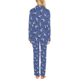 Seagull Pattern Print Design 03 Women's Long Pajama Set