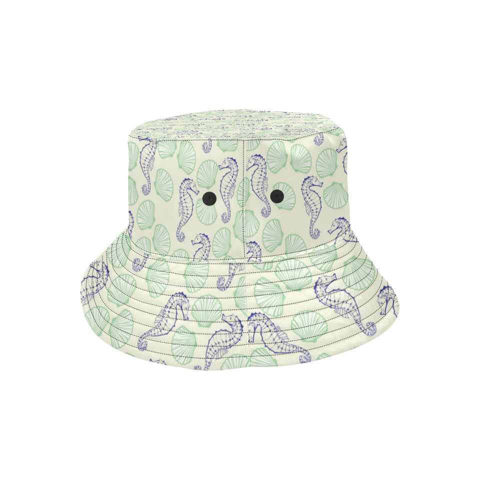 Seahorse shell pattern Unisex Bucket Hat