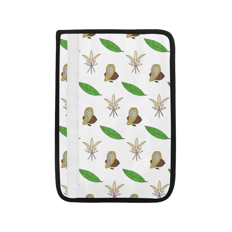Color hand drawn cacao pattern Car Seat Belt Cover