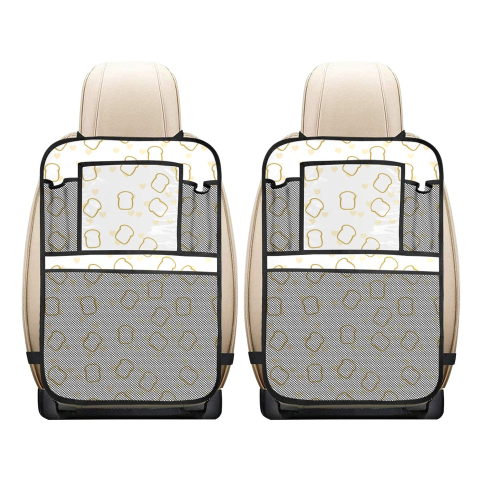 Bread Toast Pattern Print Design 01 Car Seat Back Organizer