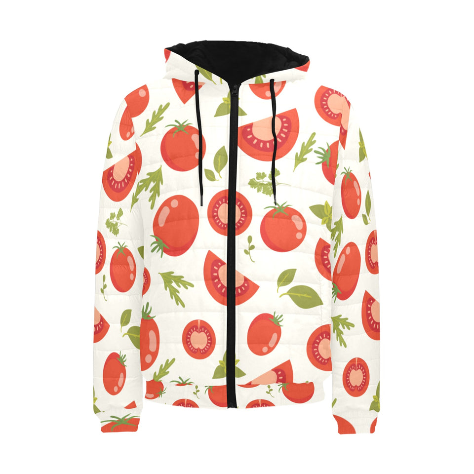 Tomato pattern Men's Padded Hooded Jacket