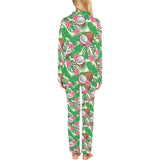 Coconut Pattern Print Design 01 Women's Long Pajama Set