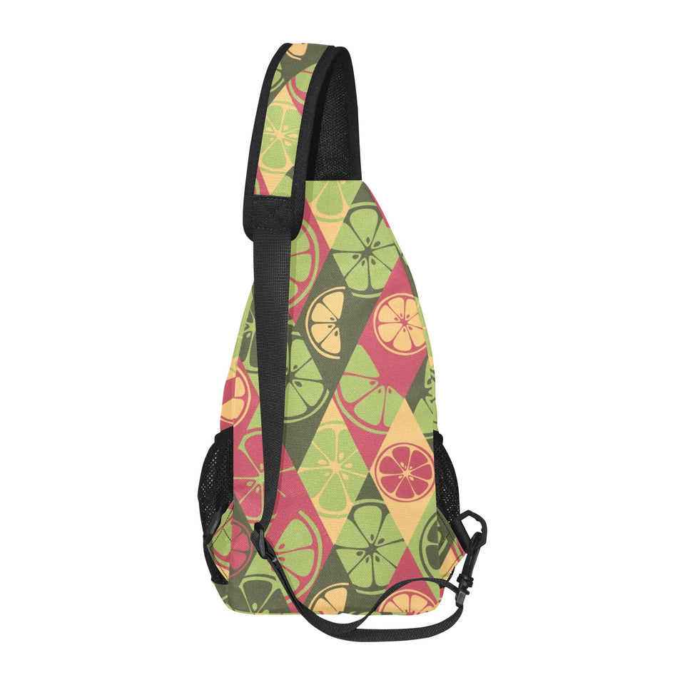 Cool Geometric lime pattern All Over Print Chest Bag