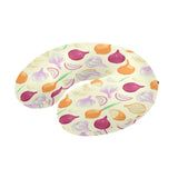 Onion garlic white red pattern U-Shaped Travel Neck Pillow