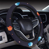 Watercolor colorful seahorse pattern Car Steering Wheel Cover