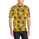Sunflower pattern Men's All Over Print Polo Shirt