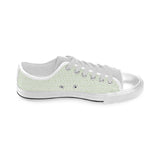 Cucumber pattern background Men's Low Top Canvas Shoes White